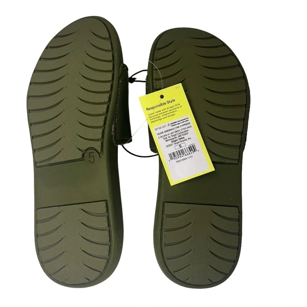 NWT All in Motion Green Slides 5